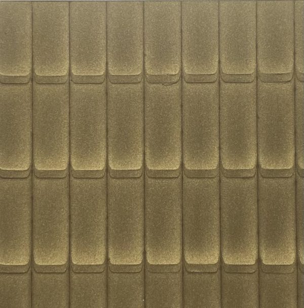 Textured Resin Panel with Metallic Brick Pattern