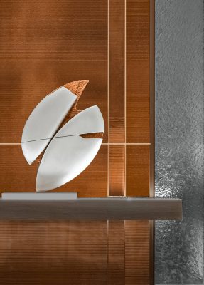 Luxsurface Wall Paneling At Reception Desk 3 luxface.com