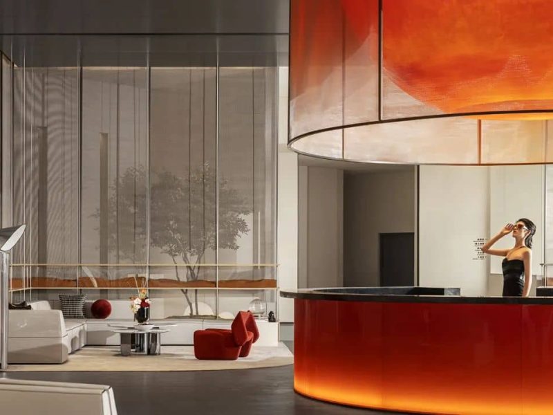 Modern Bar Counter Acrylic Design